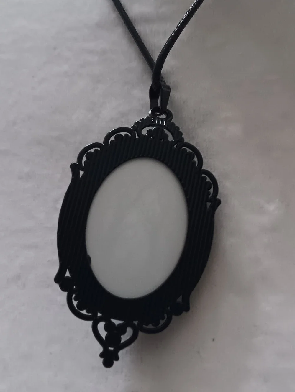 Enchanted Haunted Forest Blue Fantasy Pendant Necklace, Gothic Witchy Fairycore - Picture 4 of 9